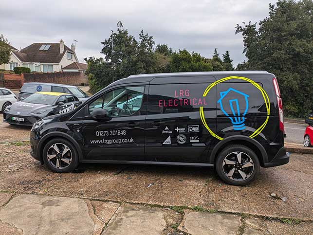 LG electrical van wrap