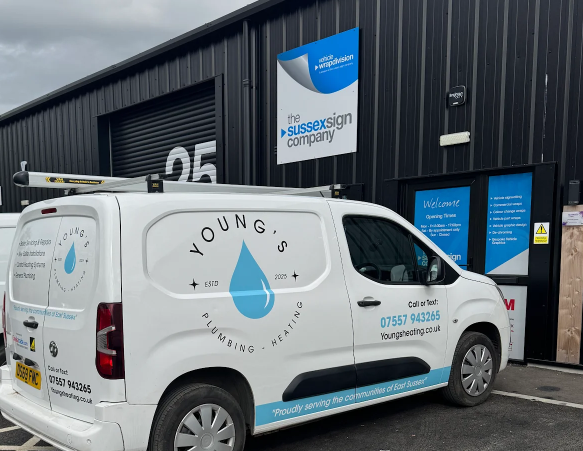 Adam Young Plumbing & Heating Van Signwriting