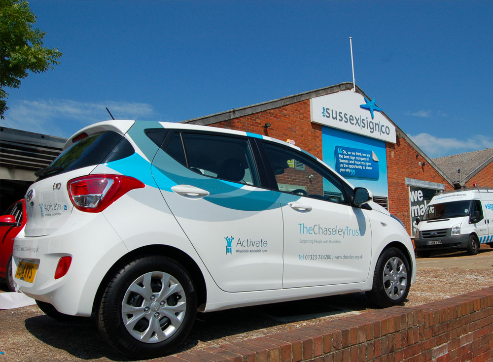 Chaseley Trust charity car wrap