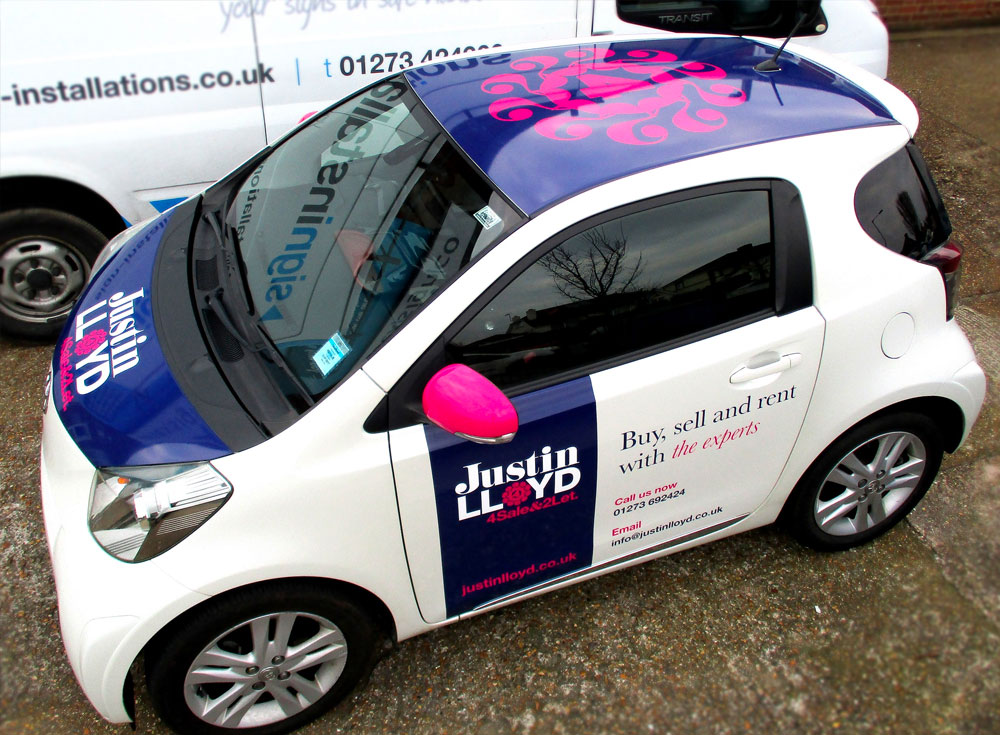 Justin Lloyd estate agent car wrap