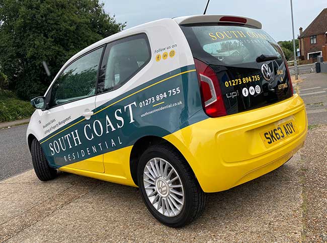 South Coast business car wrap