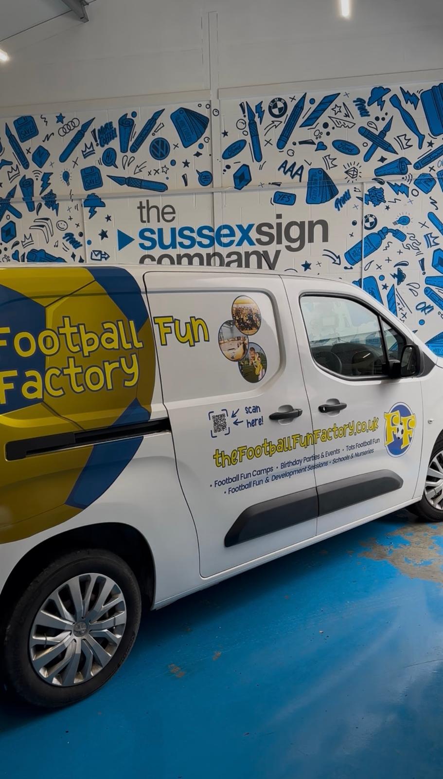 Football Fun Factory Van Signwriting