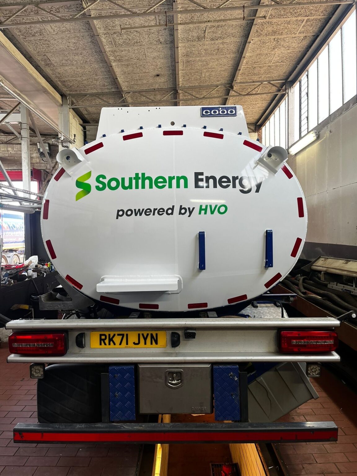 Southern Energy branding - rear tank view